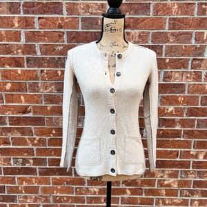 Adorable Banana Republic Tan/Brown Button Down Button Up Sweater